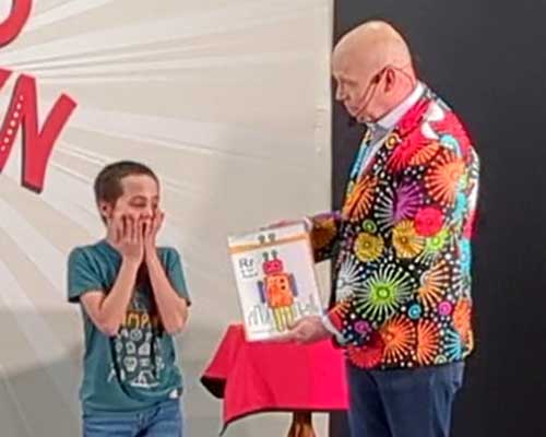 Boy amazed by magic.